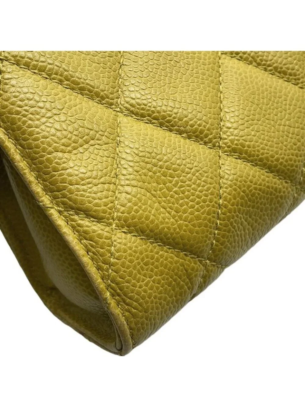 Chanel Waist Bag Quilted Caviar Leather Pouch Light Green - Picture 7 of 10